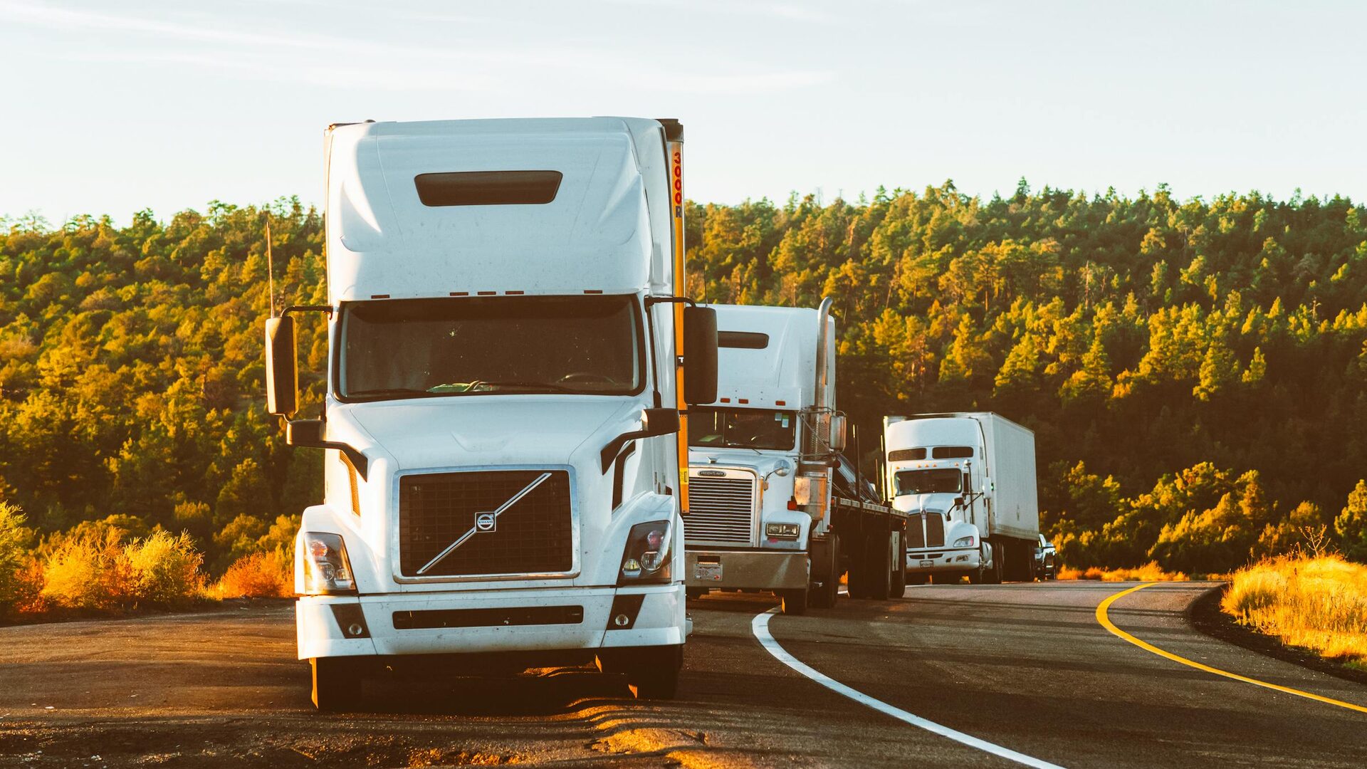 Owner-operator at the wheel of a box truck reviewing a profit-per-mile dashboard on a tablet